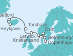 Itinerario del Crucero Islandia, Reino Unido, Noruega, Suecia, Dinamarca - Oceania Cruises