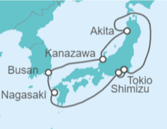 Itinerario del Crucero Circunnavegando Japón - Cunard