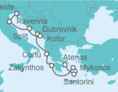 Itinerario del Crucero Del Pireo (Atenas) a Triestre (Italia) - NCL Norwegian Cruise Line