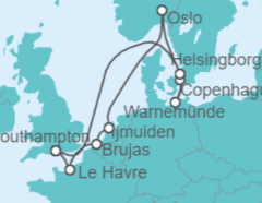 Itinerario del Crucero Europa: Francia, Alemania y Bélgica - NCL Norwegian Cruise Line