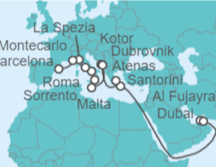 Itinerario del Crucero Desde Dubái (EAU) a Barcelona - Oceania Cruises