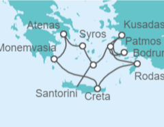 Itinerario del Crucero Grecia, Turquía, Israel, Egipto - Silversea