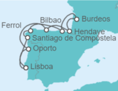 Itinerario del Crucero España, Francia y Portugal - Regent Seven Seas