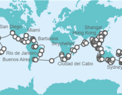 Itinerario del Crucero Vuelta al mundo 2025 Oceania Cruises - Oceania Cruises
