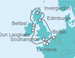 Itinerario del Crucero Islas Britanicas: Irlanda y Escocia - NCL Norwegian Cruise Line