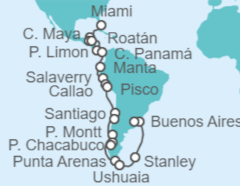 Itinerario del Crucero Desde Miami (EEUU) a Buenos Aires (Argentina) - Oceania Cruises
