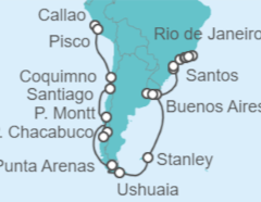 Itinerario del Crucero Desde Callao (Perú) a Río de Janeiro (Brasil) - Oceania Cruises