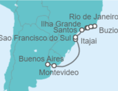 Itinerario del Crucero Desde Buenos Aires (Argentina) a Río de Janeiro (Brasil) - Oceania Cruises