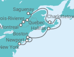 Itinerario del Crucero Desde Nueva York a Montreal (Canadá) - Seabourn