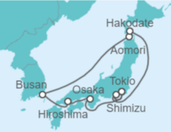Itinerario del Crucero Lo mejor de Japón  - Celebrity Cruises