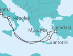 Itinerario del Crucero Grecia, Turquía, Italia  - Royal Caribbean