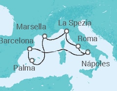 Itinerario del Crucero España, Francia, Italia  - Royal Caribbean