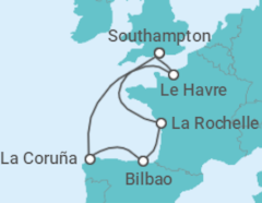 Itinerario del Crucero Perlas del Atlántico - Royal Caribbean