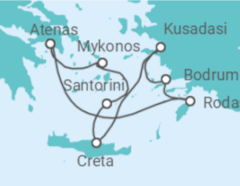 Itinerario del Crucero Islas Griegas y Turquía - NCL Norwegian Cruise Line