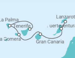 Itinerario del Crucero Crucero en el archipiélago de las Canarias, el dulzor de una eterna primavera - CroisiMer