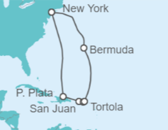 Itinerario del Crucero Bermudas y República Dominicana - NCL Norwegian Cruise Line