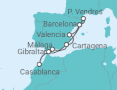 Itinerario del Crucero España, Gibraltar, Marruecos - Seabourn