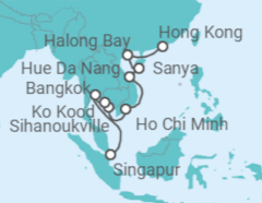 Itinerario del Crucero Desde Hong Kong (China) a Singapur - Seabourn