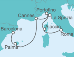 Itinerario del Crucero Italia, Francia, España - Celebrity Cruises