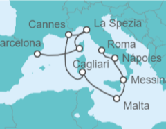 Itinerario del Crucero Riviera Italiana y Francia - Celebrity Cruises