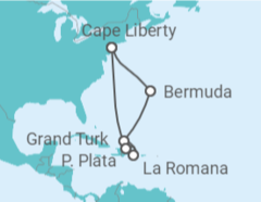 Itinerario del Crucero Bermudas, República Dominicana - Royal Caribbean