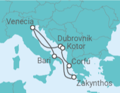 Itinerario del Crucero El esplendor del Adriático  - MSC Cruceros