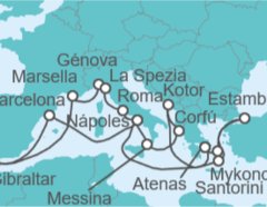 Itinerario del Crucero Mediterráneo al completo - Princess Cruises