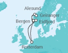 Itinerario del Crucero Leyendas del Norte - Holland America Line