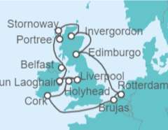 Itinerario del Crucero Gran Bretaña, Escocia e Irlanda - Holland America Line