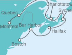 Itinerario del Crucero Estados Unidos (EE.UU.), Canadá - Holland America Line