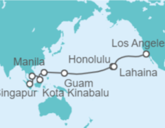 Itinerario del Crucero Navegando por el Pacífico - Carnival Cruise Line