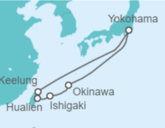 Itinerario del Crucero Taiwán y Japón - Princess Cruises