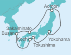 Itinerario del Crucero Corea Del Sur y Japón - Princess Cruises