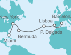Itinerario del Crucero Estados Unidos (EE.UU.), Bermudas, Portugal - MSC Cruceros