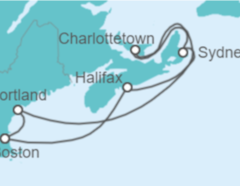 Itinerario del Crucero Canadá y Nueva Inglaterra - Princess Cruises