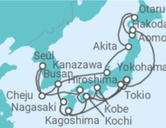 Itinerario del Crucero Japón, Corea Del Sur - Holland America Line
