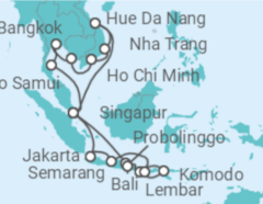 Itinerario del Crucero Singapur, Tailandia, Vietnam - Holland America Line
