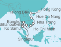 Itinerario del Crucero Tailandia, Camboya, Vietnam - Holland America Line