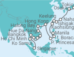 Itinerario del Crucero Desde Singapur a Tokio - Holland America Line