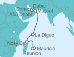 Itinerario del Crucero Desde Port Louis (Mauricio) a Doha (Qatar) - NCL Norwegian Cruise Line