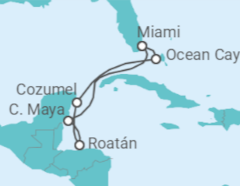 Itinerario del Crucero Caribe Occidental 2025 - MSC Cruceros
