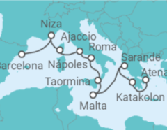 Itinerario del Crucero Romance del Mediterráneo - Holland America Line