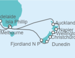 Itinerario del Crucero Australia y Nueva Zelanda - Princess Cruises