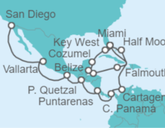 Itinerario del Crucero Desde Fort Lauderdale (Miami) a San Diego (EEUU) - Holland America Line