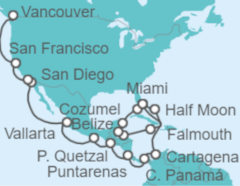 Itinerario del Crucero Desde Fort Lauderdale (Miami) a Vancouver (Canadá) - Holland America Line