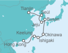Itinerario del Crucero China, Taiwán, Japón, Corea Del Sur - Royal Caribbean