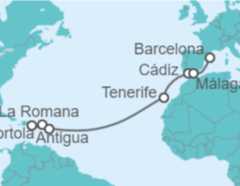 Itinerario del Crucero Desde La Romana a Barcelona - Costa Cruceros