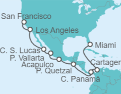 Itinerario del Crucero Canal de Panamá: México y Costa Rica - NCL Norwegian Cruise Line