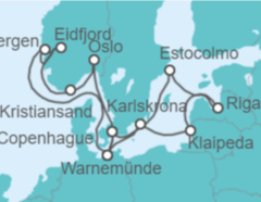 Itinerario del Crucero Noruega, Dinamarca, Alemania, Lituania, Letonia, Suecia - MSC Cruceros