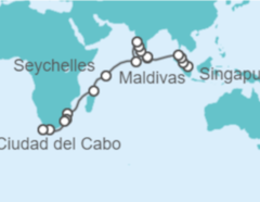 Itinerario del Crucero De Singapur a Ciudad del Cabo  - Regent Seven Seas